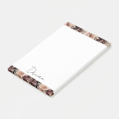 Bordeauxrood Blush Bloemige Trouwfeest Post-it® Notes (Schuin)