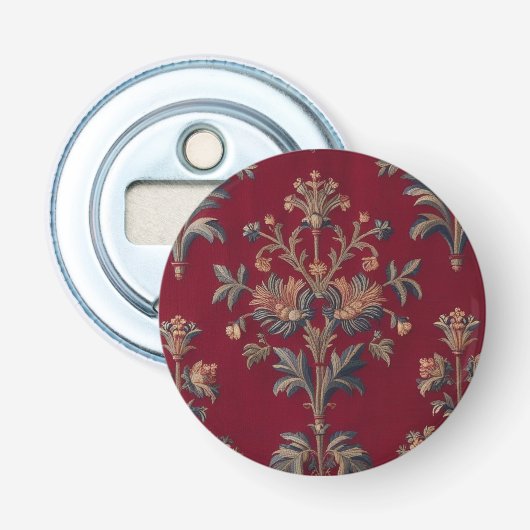 bordeauxrood button flesopener (Voorkant)