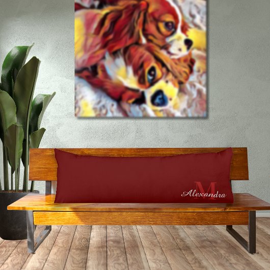 Bordeauxrood effen kleur kussen