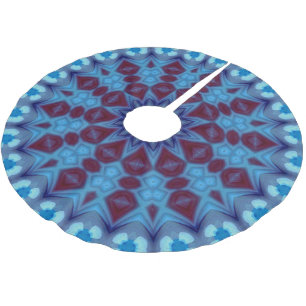 Bordeauxrood en blauw 001 kerstboomkleed kerstboom rok