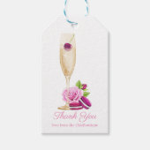 Bordeauxrood en Roze Parijse Mode Cadeaulabel (Voorkant)
