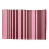 Bordeauxrood en roze strepenpatroon ontwerp  kussensloop (Achterkant)