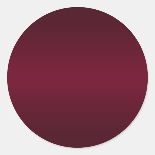 Bordeauxrood Gradiënt Ronde Sticker (Voorkant)