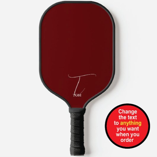 Bordeauxrood met Monogram Pickleball Paddle