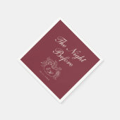 Bordeauxrood Monogram Oefendiner Servetten (Hoek)