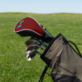Bordeauxrood Persoonlijk Gegraveerd Golfheadcover (Insitu)