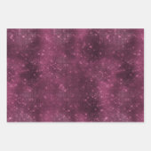 Bordeauxrood Zilveren Bloemenschittering Bruidsfee Inpakpapier Vel (Voorkant 3)