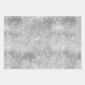 Bordeauxrood Zilveren Bloemenschittering Bruidsfee Inpakpapier Vel (Voorkant 2)