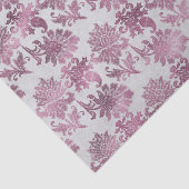 Bordeauxrood zilveren bloemmotief tissuepapier (Detail)