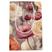 Bordeauxroom Lente Bloemen Bruiloft Borrel Medium Cadeauzakje (Voorkant)