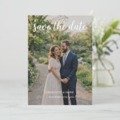 Bordeauxroos Foto Save the Date Uitnodiging (Staand voorkant)