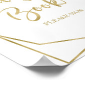 Bordeauxroze Bloemen Gastetekstbord Poster (Hoek)