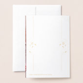 Bordeauxroze Elegante Trouw Folie Kaarten (Met envelop)