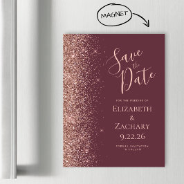 Bordeauxroze goud glinsterende magnetische Save th