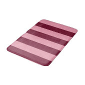 Bordeauxroze grote streeppatroon vette kersenrood badmat (Gekanteld)