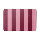 Bordeauxroze grote streeppatroon vette kersenrood badmat (Voorkant)