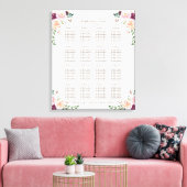 Bordeauxroze Saffraan Bloem Bruiloft Zitplaatskaar Canvas Afdruk (Insitu (Woonkamer))