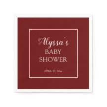 Bordeauxroze traditionele baby shower