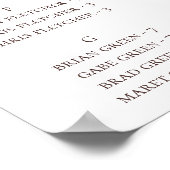 Bordedigend Sinaasappel - Alfabetische zeegras Poster (Hoek)