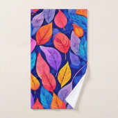 Bordeelstijl: Vibrant Leaf Patterns Bad Handdoek (Handdoek)