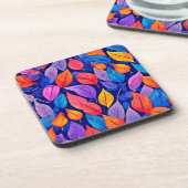 Bordeelstijl: Vibrant Leaf Patterns Bier Onderzetter (Linkerzijde)
