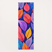Bordeelstijl: Vibrant Leaf Patterns Yogamat (Achterkant)