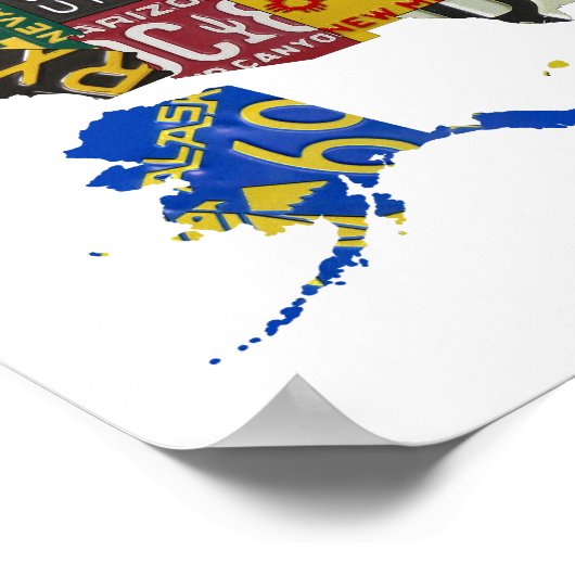 BORDEN Amerikaanse licenties - alle staten Poster (Hoek)