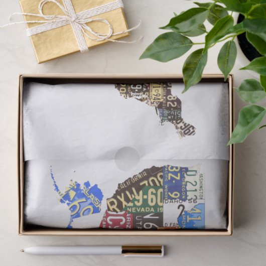 BORDEN Amerikaanse licenties - alle staten  Tissuepapier (Geschenk)