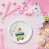 Borden bedankt papieren bordje (Feest)