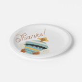 Borden bedankt papieren bordje (Gekanteld)