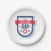 Borden & Bowls Dag van de Arbeid Papieren Bordje (Voorkant)
