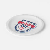 Borden & Bowls Dag van de Arbeid Papieren Bordje (Gekanteld)