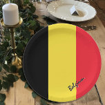Borden, feest, sport, België Papieren Bordje<br><div class="desc">Papieren Borden: Belgian Flag & Belgium party - hou van mijn land, vaderdag, vakantie, patriotten / sportfans</div>