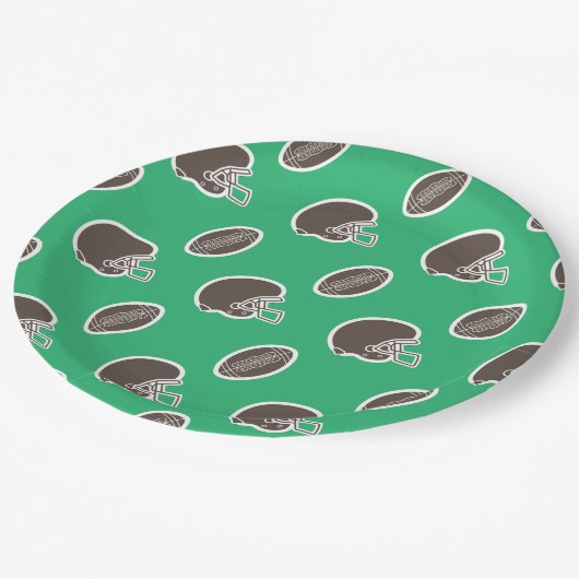 Borden football Pattern Birthday Paper Papieren Bordje (Gekanteld)