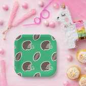 Borden football Pattern Birthday Paper Papieren Bordje (Feest)