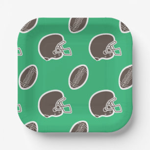 Borden football Pattern Birthday Paper Papieren Bordje