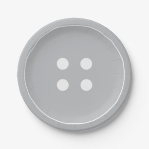 Borden grijs Button Papieren Bordje