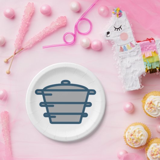 Borden grijs papier papieren bordje (Feest)