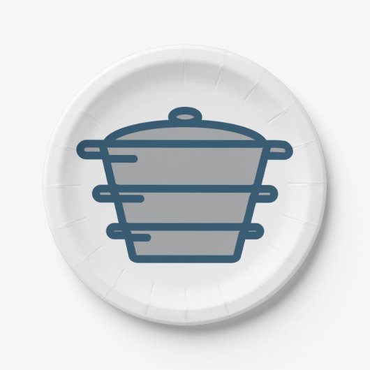 Borden grijs papier papieren bordje (Voorkant)