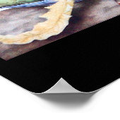 Borden/kersen, perziken, druiven, artisjokken poster (Hoek)