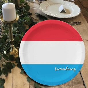 Borden Luxemburgse vlag, feest, sport, Luxemburg Papieren Bordje