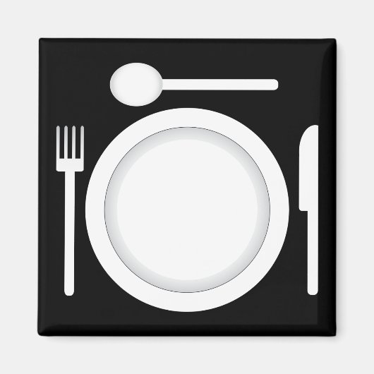 Borden messenvork en lepel magneet (Voorkant)