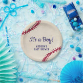 Borden met Baby shower-honkbal Papieren Bordje (Feest)