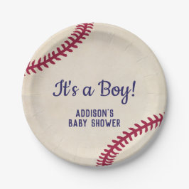 Borden met Baby shower-honkbal Papieren Bordje