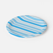 Borden met blauw gestreept papier papieren bordje (Gekanteld)