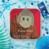 Borden met compact papier hebben afgewerkt papieren bordje (Feest)