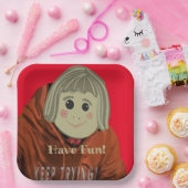 Borden met compact papier hebben afgewerkt papieren bordje (Feest)