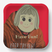 Borden met compact papier hebben afgewerkt papieren bordje (Voorkant)