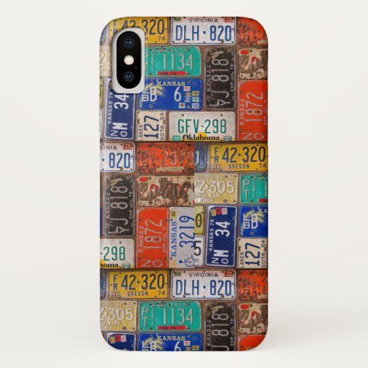 borden met een retrorustylicentie Case-Mate iPhone case (Achterkant)