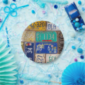 borden met een retrorustylicentie papieren bordje (Feest)